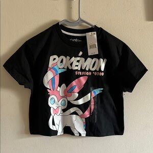 Pokemon Black and White Crop Top with Sylveon Design